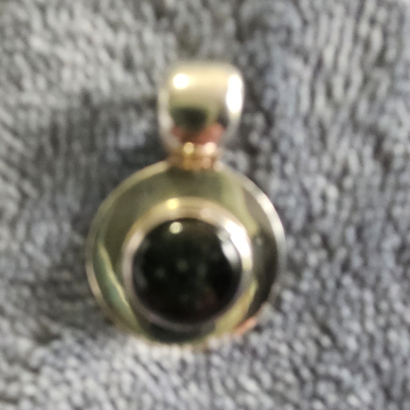Vintage Black Onyx Silver 925 pendant - Picture 5 of 7